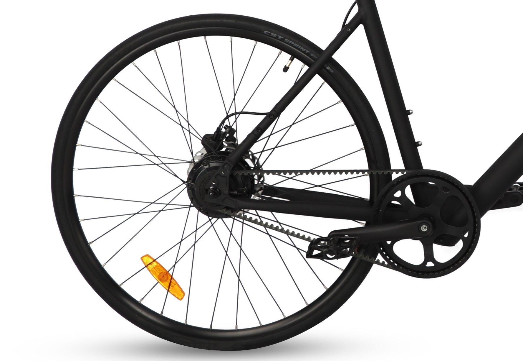 Dayco belt used in Vamos bikes for smooth operation.