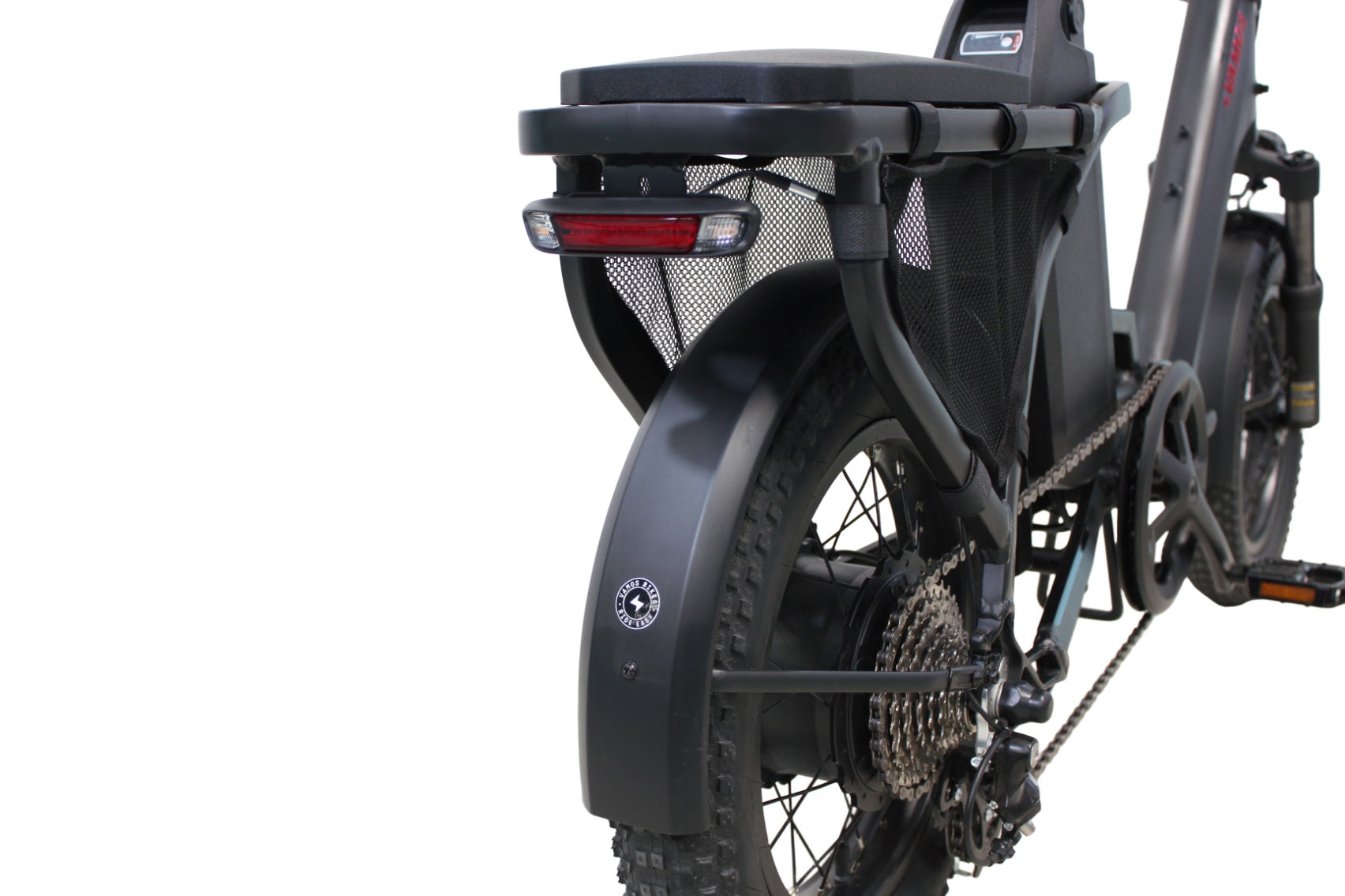Black electric bike with a visible brand logo