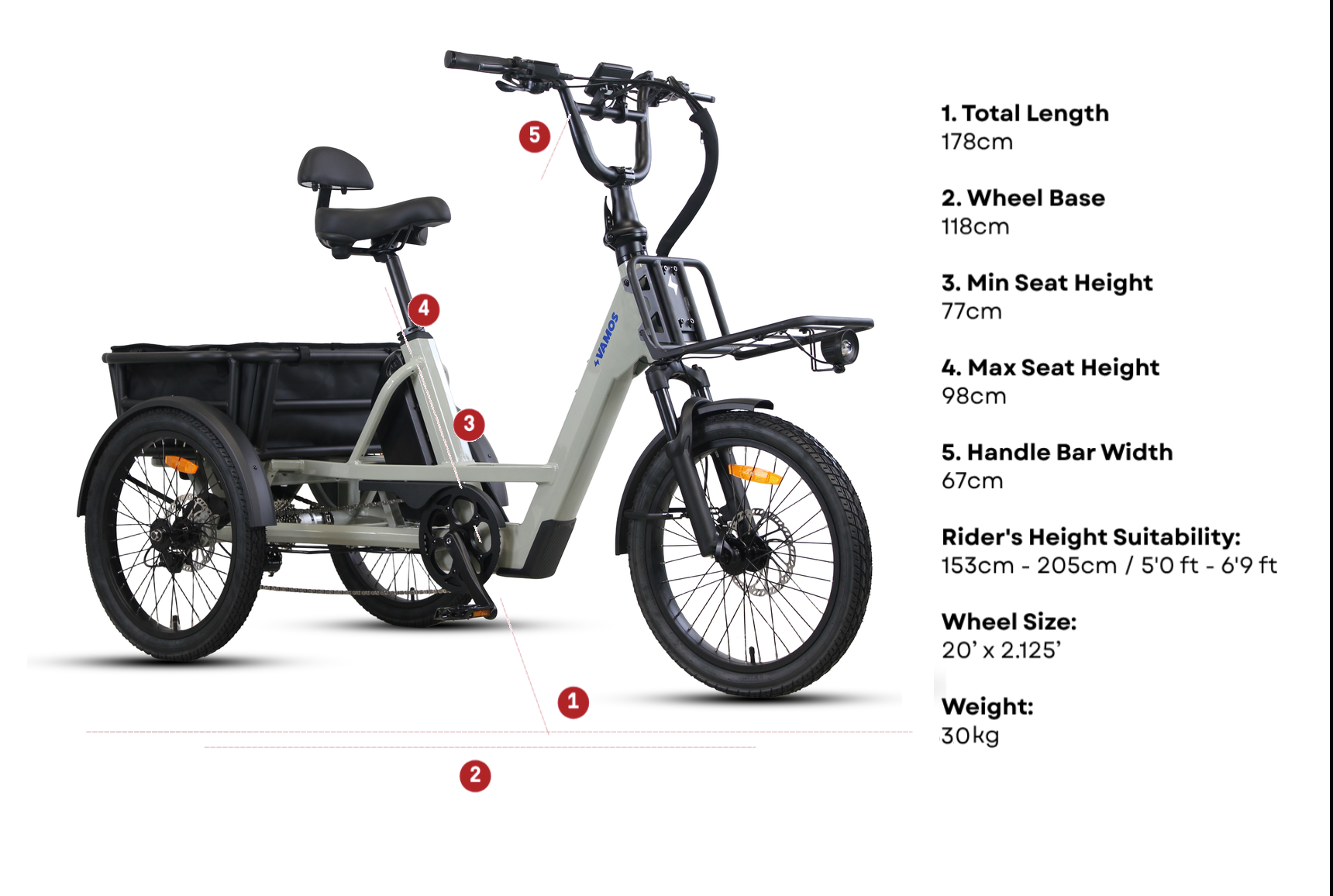 Vamos Trio – 3 Wheel Electric Trike