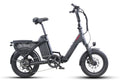 Black foldable electric bike