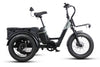 Electric tricycle with a cargo box 