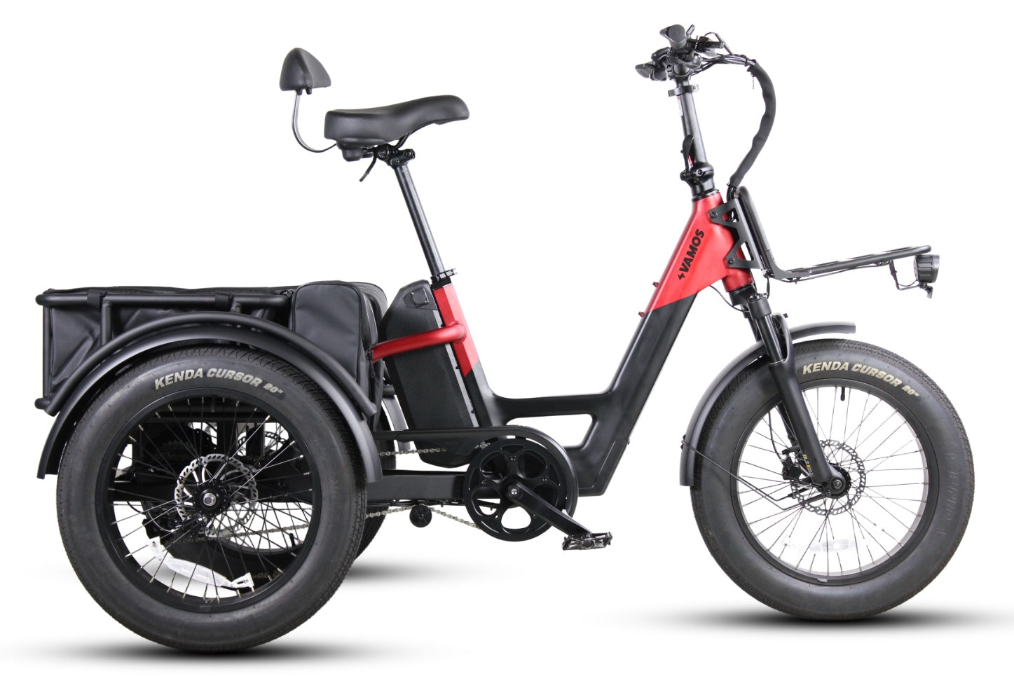 Black electric tricycle 